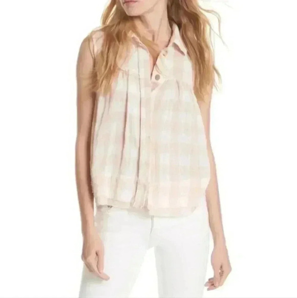 Free People Tops - Free People Sunrise Button Front Shirt Size M